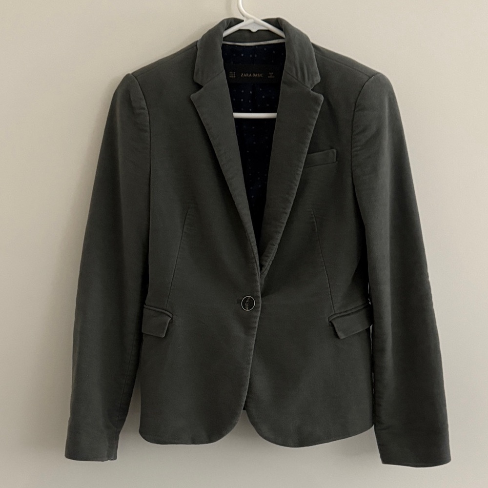 Zara Charcoal Tailored Blazer